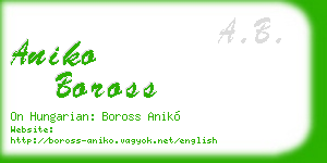 aniko boross business card