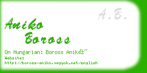 aniko boross business card